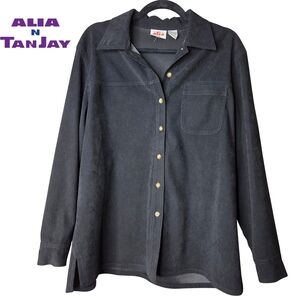 Alia Sport Black Suede-Look Shirt